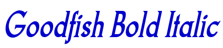 Goodfish Bold Italic font